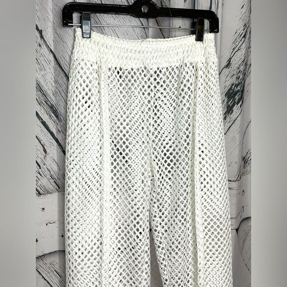 Ingear Coverup Pants White Mesh Open Leg Small - Picture 4 of 6